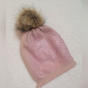 💗 SALE💗Adorable Pink Beaded 💗 💓 Winter Hat💖